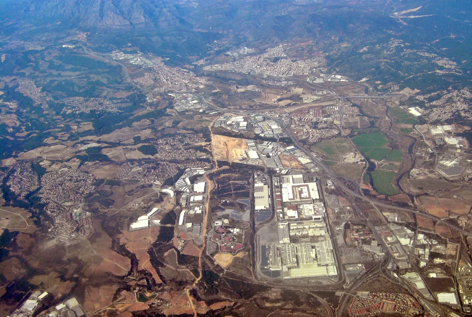 Vista aérea de la fábrica de SEAT en Martorell, fotografiada en 2012